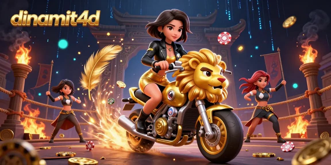 Experience the thrill of dinamit4d with this vibrant, action-packed online casino illustration.