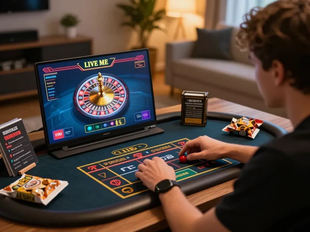 Engaging online gameplay showcasing slot thailand with a player spinning reels on a laptop.