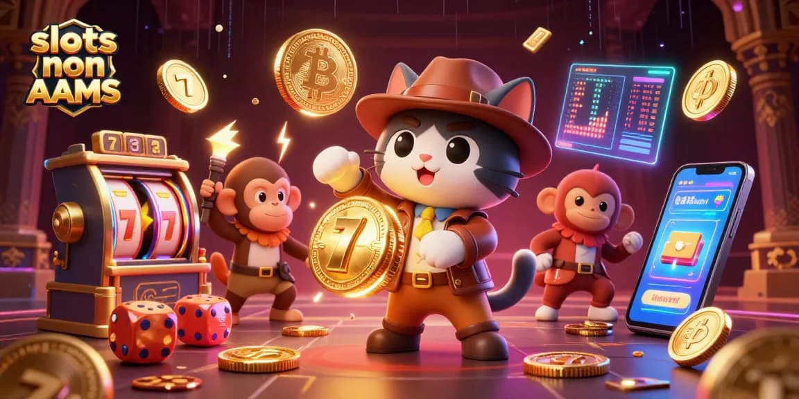 Fai girare i rulli alle slot non AAMS con un esploratore felino e una scimmia tra tesori e criptovalute.