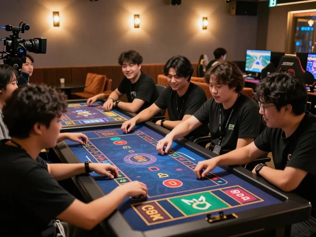 Engaging players experiencing a thrilling nsfw game at a high-end gaming lounge, rich ambiance.