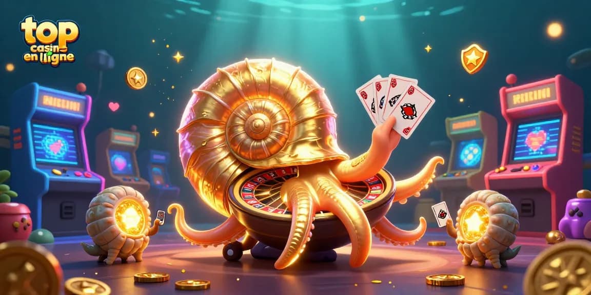 Profitez de l'excitation du top casino en ligne avec une scène dynamique de jeu et de couleurs vives.