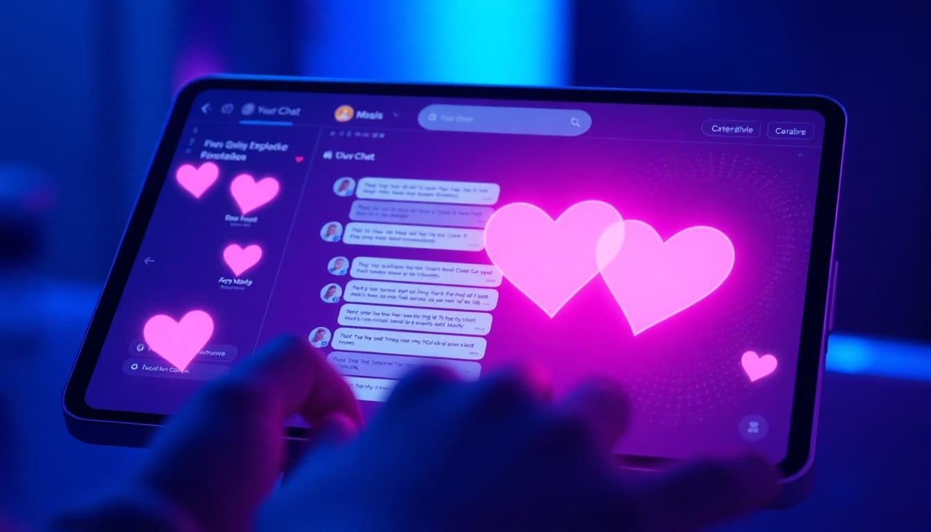 Engaging NSFW AI chat interface with futuristic design and intimate ambiance.