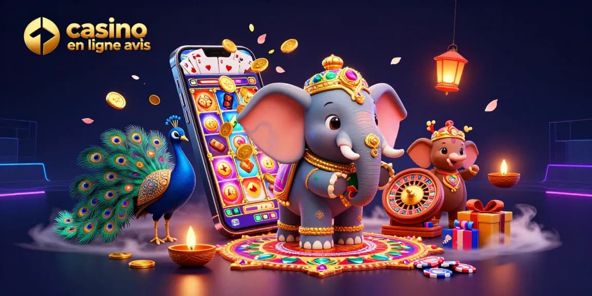 Évaluez les casinos en ligne avis à travers cette illustration captivante illustrant le plaisir du jeu.