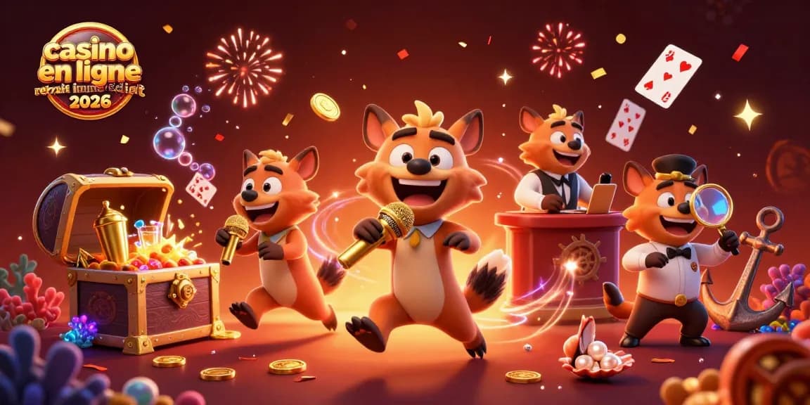 Découvrez le casino en ligne retrait immédiat 2026, une illustration colorée animée avec des hyènes en action.