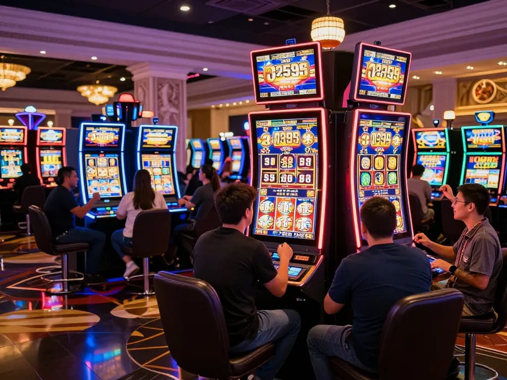 Players enjoying a thrilling slot experience at jproyal casino