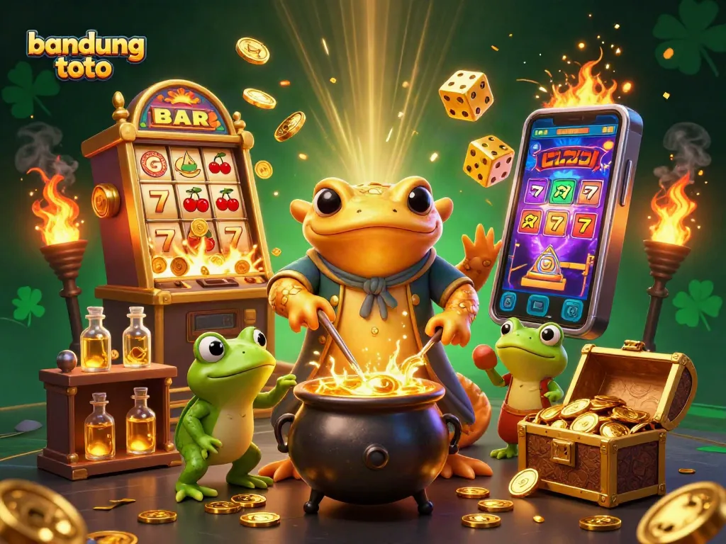 Experience bandung toto with an enriched casino scene featuring a golden salamander alchemist.