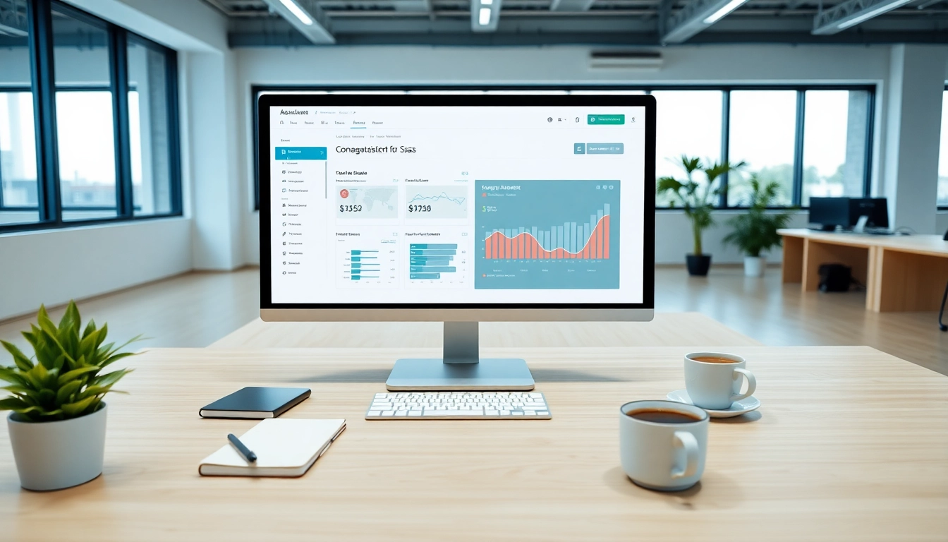 Enhance productivity with enterprise assistant saas dashboard in a modern workspace.