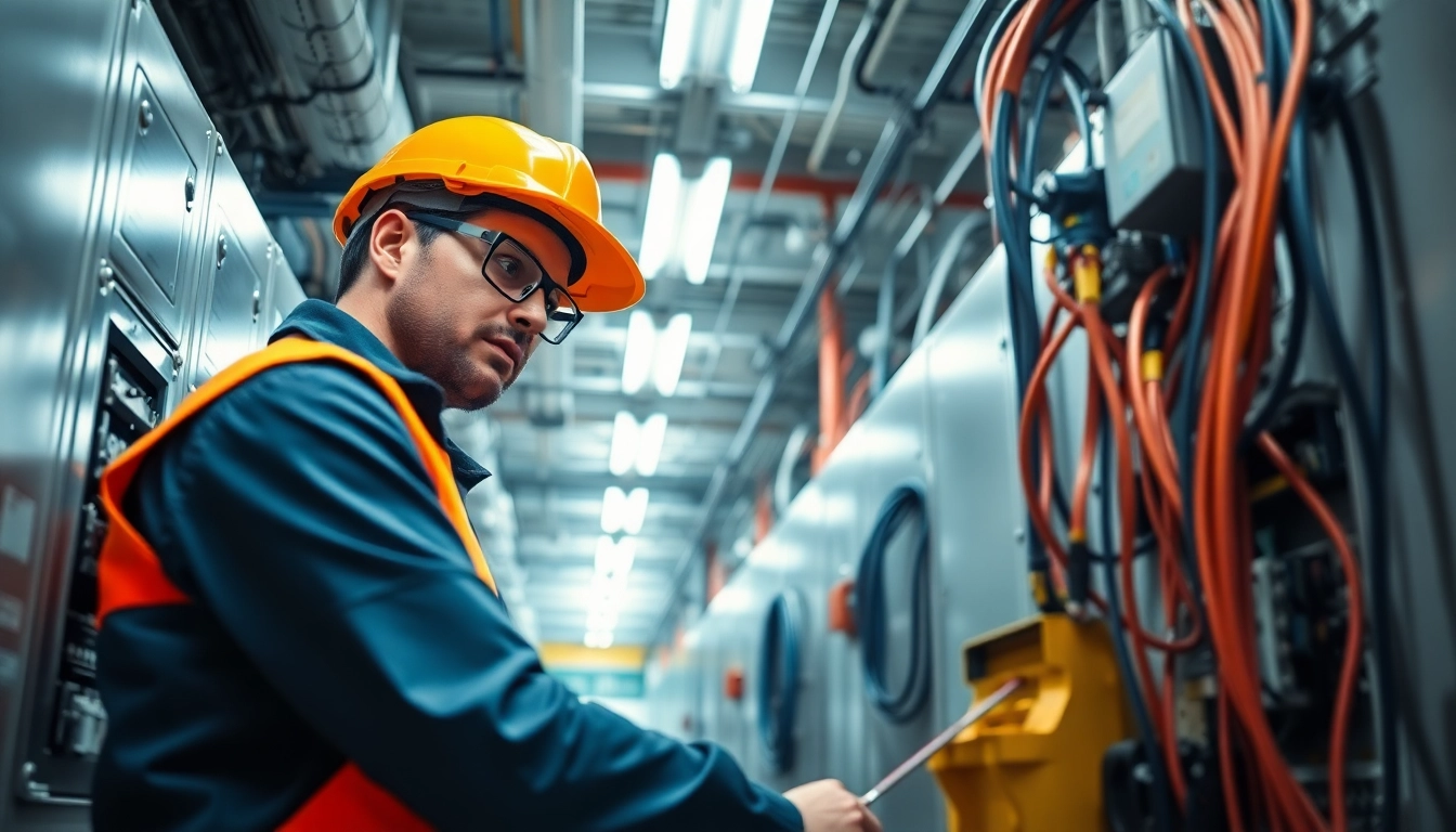 Electrician performing crucial electrical maintenance tasks to ensure safety and efficiency.