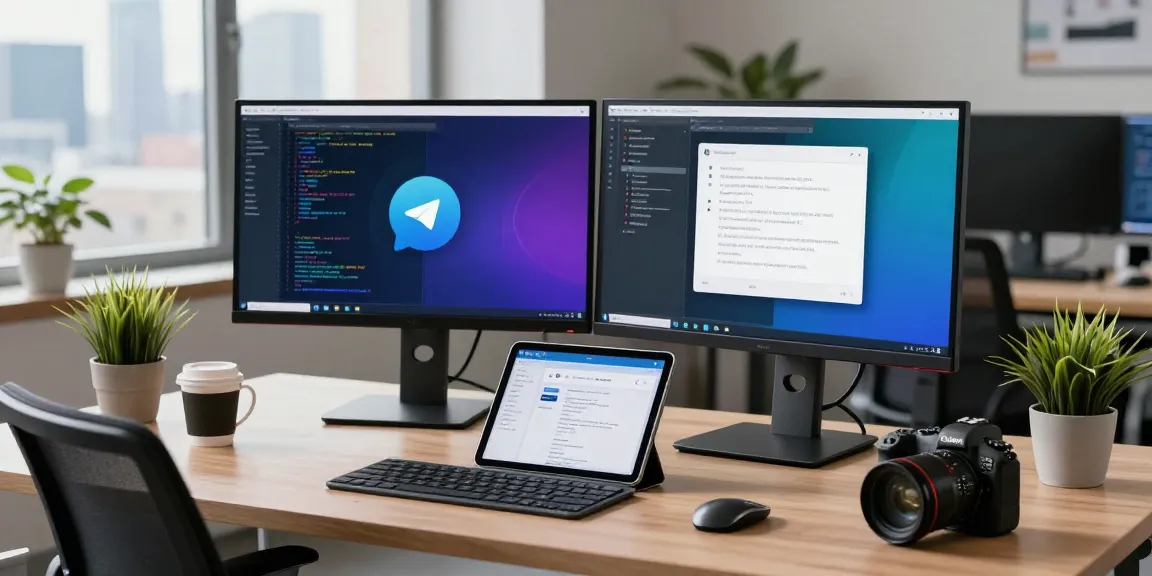 Professional workspace focused on 纸飞机中文版 development, featuring multiple screens and coding tools in a modern office.