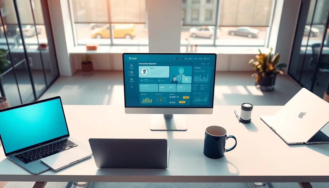 Streamlined functional enterprise assistant saas interface in a modern digital workspace.