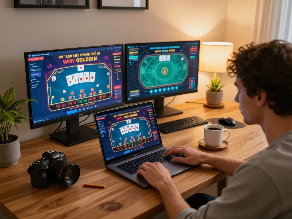 Pemain terlibat dalam permainan daring dengan Sepuhplay Link, menampilkan gameplay poker strategis dan antarmuka yang imersif