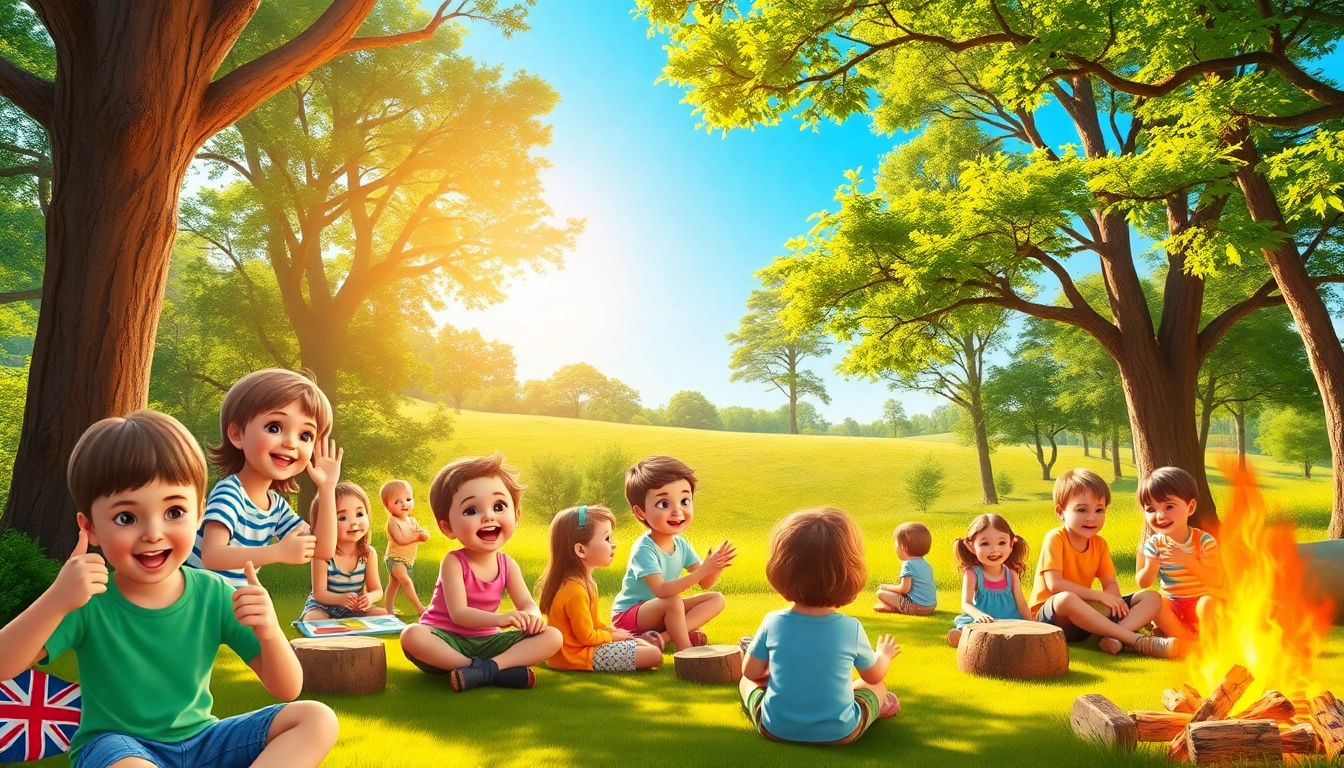 Children actively participating in fun activities at joyful holiday camps.