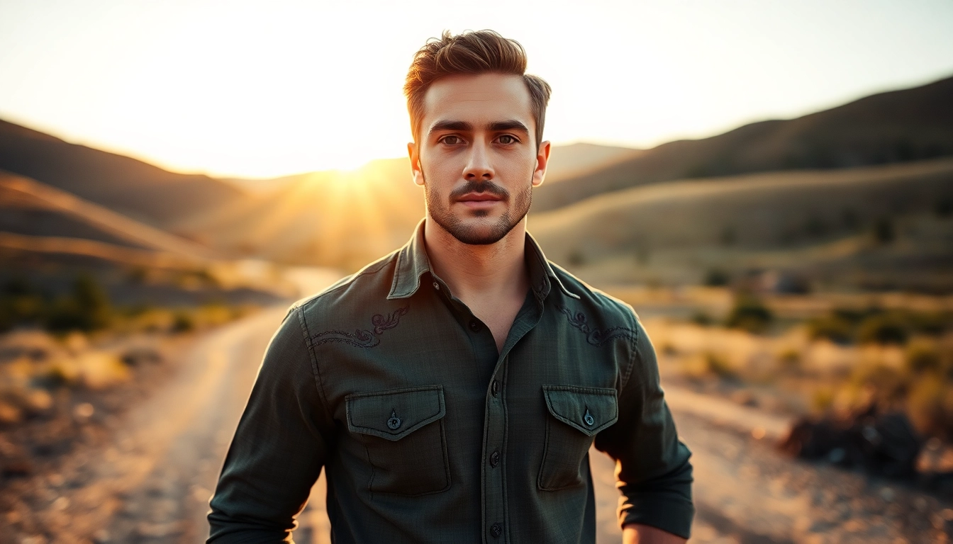 Showcase stylish cowboy shirts Canada with intricate designs, enhancing outdoor lifestyle vibes.