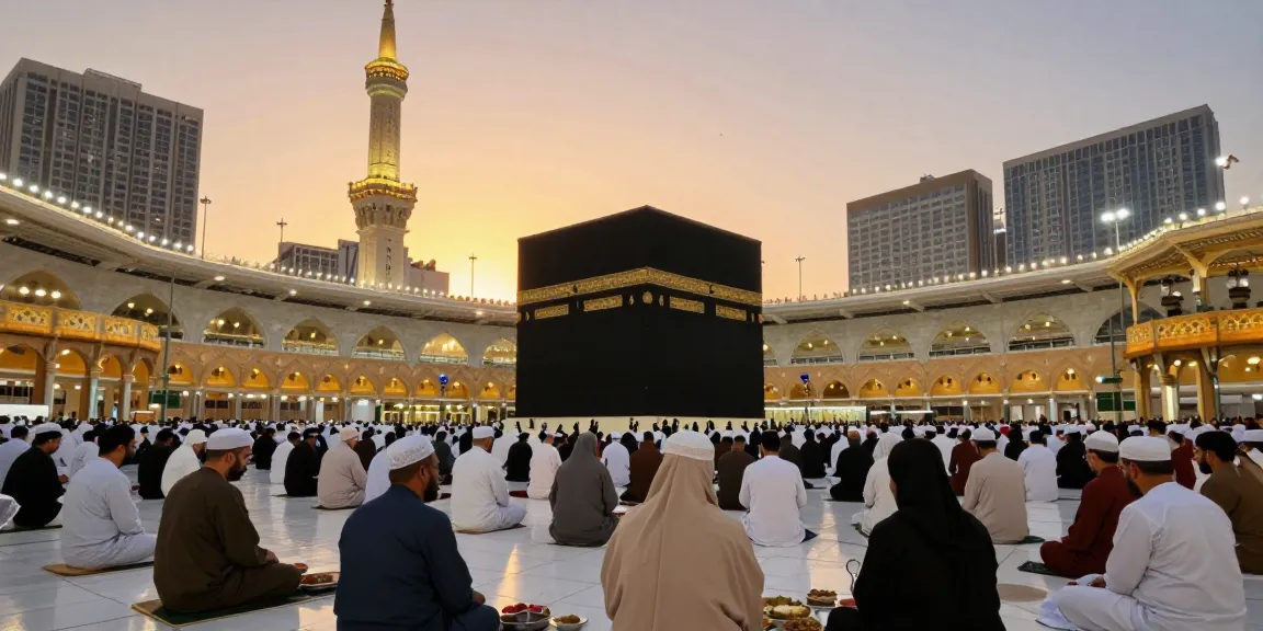 The spiritual journey of Umroh Ramadhan at Masjidil Haram, immersing in sacred traditions while enjoying rich Arab culture during this holy pilgrimage.