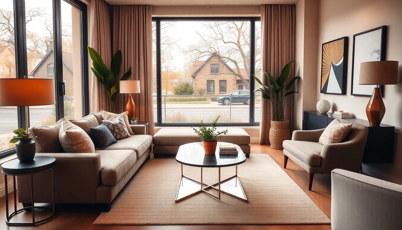 Accommodation in a cozy living space with stylish furnishings and natural light ambiance.