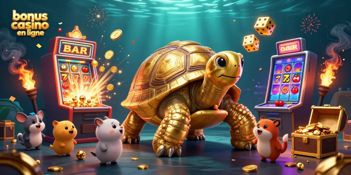Jouez avec le bonus casino en ligne et découvrez le tortue d'or à la machine à sous dynamique.