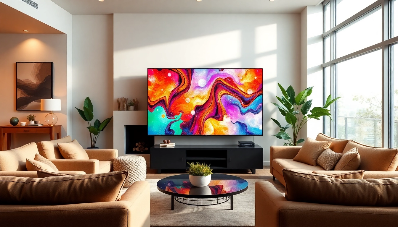 Showcasing vibrant content on iron tv in a modern, inviting living room.