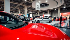 Experience the vibrant atmosphere of an Auto Cars Show with sleek vehicles on display