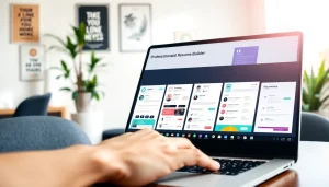 Create a standout resume with this Resume Builder interface featuring customizable templates.