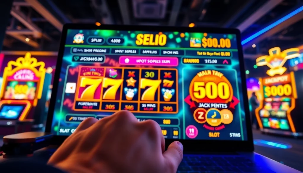 Engaging online gaming interface showcasing hoki138 pro with vibrant colors and dynamic slot animations.