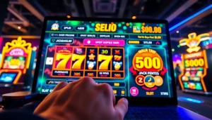 Engaging online gaming interface showcasing hoki138 pro with vibrant colors and dynamic slot animations.