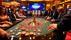 Engaging roulette gameplay at https://ee8868.shop/ captures thrilling moments in a luxurious casino.