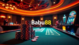 Babu88 table games featuring players enjoying a luxurious casino experience with vibrant winning moments.