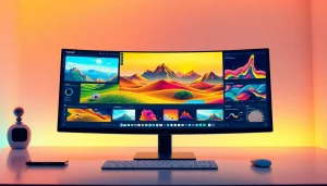 Showcase of nano banana 2 AI image generator in a modern workspace