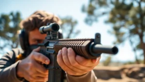 Experience precision with the wot trigger ar15 in action at an outdoor shooting range.