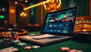 Experience the thrill of betting with 7upbet in a vibrant casino setting filled with excitement.