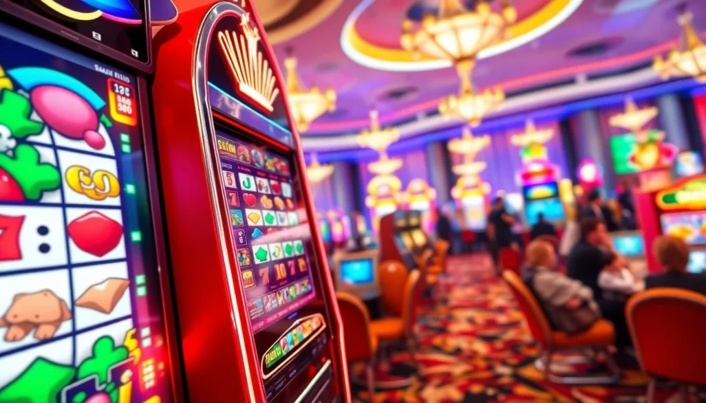 Menangkan kesempatan bermain slot depo 1000 dengan suasana kasino yang energik dan menarik.