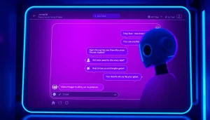 Engaging interaction with an nsfw ai chatbot in a vibrant digital chat environment.