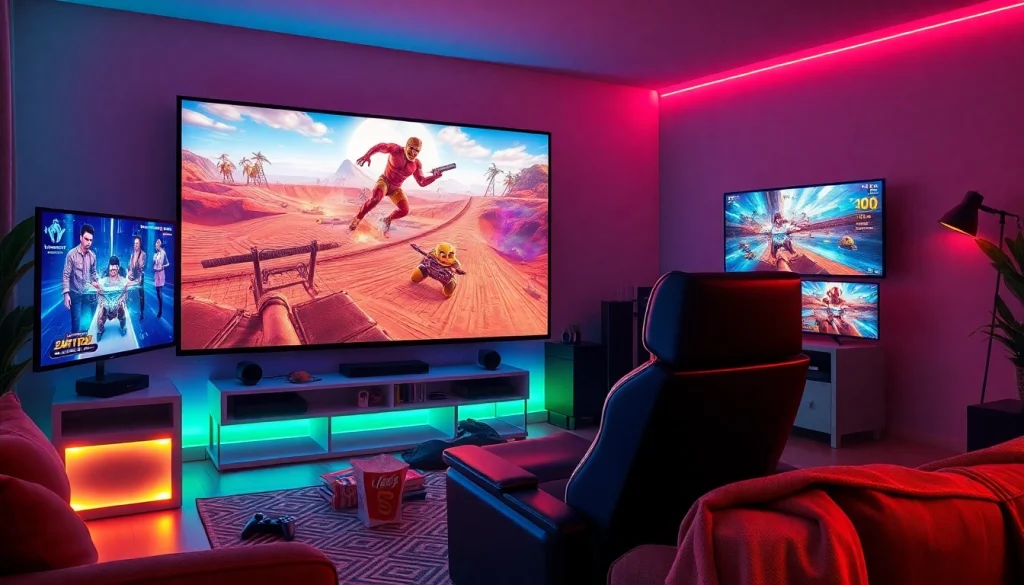 Interactive gaming scene showcasing free porn games in a cozy setting.