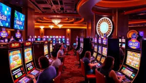 Engaging players at idn slot machines in a vibrant casino atmosphere.