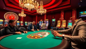 Découvrez l'excitation du casino fiable en ligne avec une scène de poker palpitante et une ambiance de jeu vibrante.
