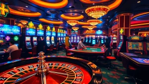 Scène excitante d'une table de casino luxueuse présentant des stratégies pour casino fiable en ligne.