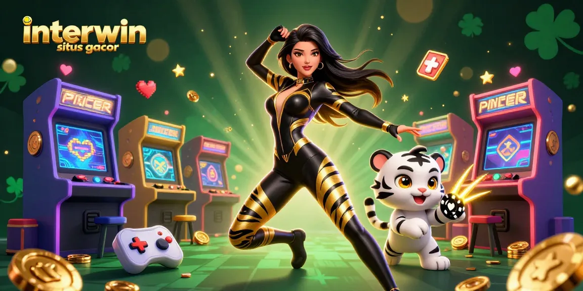Play and win at interwin situs gacor with a vibrant 3D illustration of exciting gaming elements.