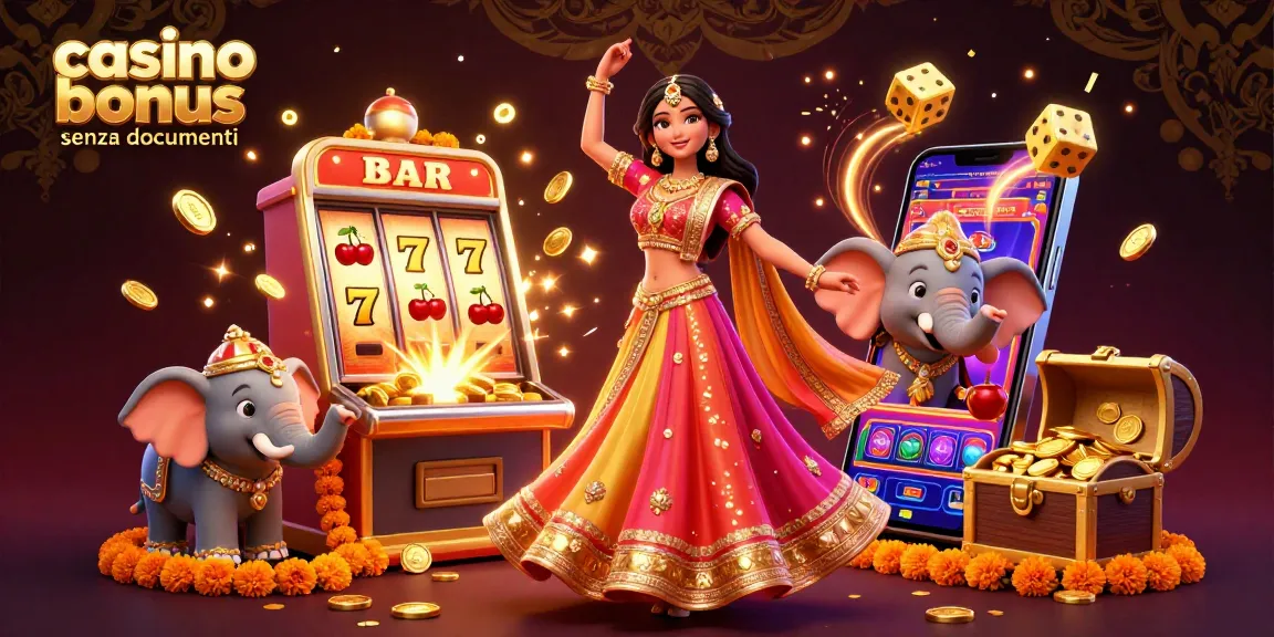 Scopri l'emozione del casino bonus senza documenti con un'illustrazione 3D colorata e dinamica che mostra personaggi vibranti ed elementi di gioco.