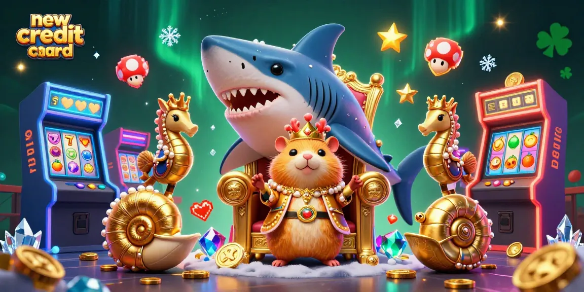 Experience the thrill of new credit card casinos with vibrant 3D game elements and a unique cartoon throne!