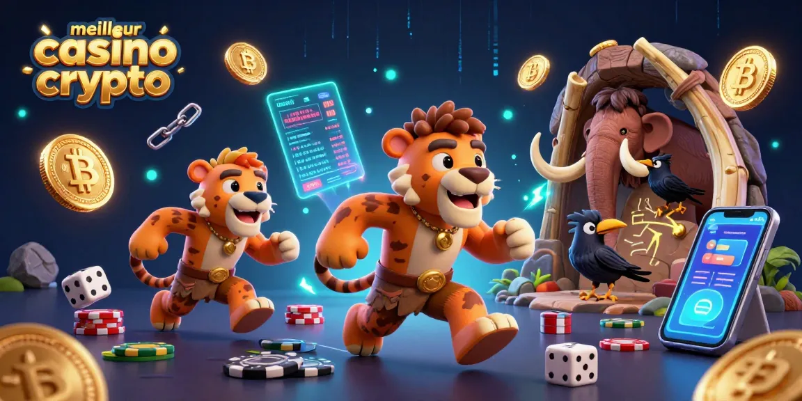 Vivez l'expérience d'un meilleur casino crypto avec Bitcoin et Ethereum dans une illustration immersive.