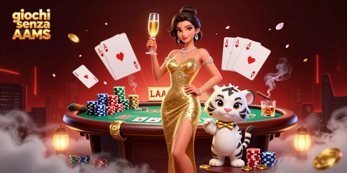 Partecipa a giochi senza AAMS in un emozionante ambiente di casinò con elementi di gioco vivaci.