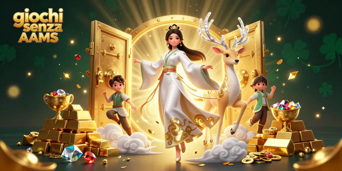 Impegnati con emozionanti giochi senza AAMS in una scenografia di casinò 3D incantevole piena di tesori.