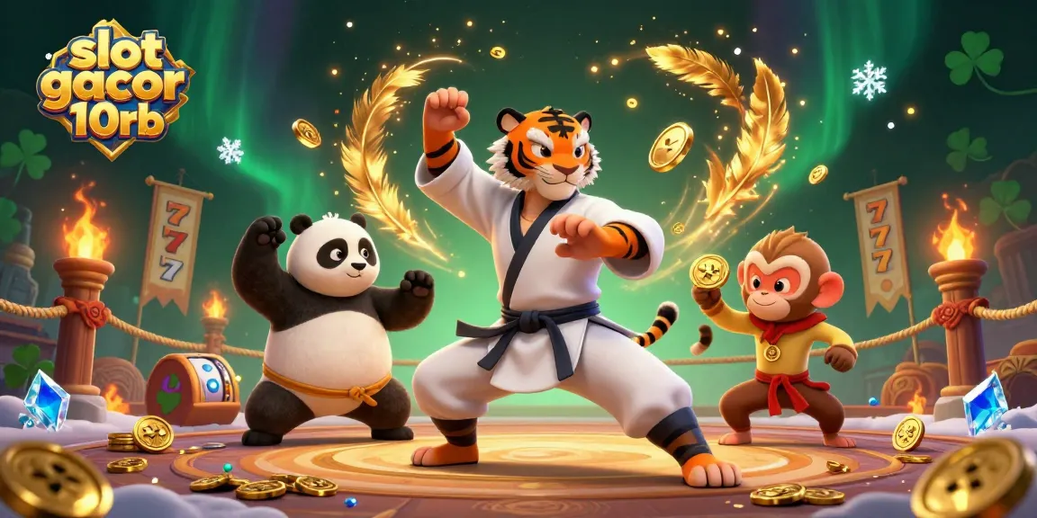 Experience dynamic gameplay with the slot gacor deposit 10rb as cartoon characters embody excitement in a vibrant casino.