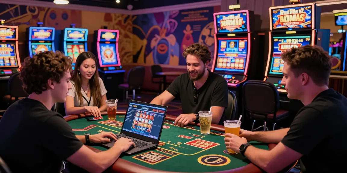 Players experiencing the thrill of credit card casinos in a lively online gaming atmosphere.