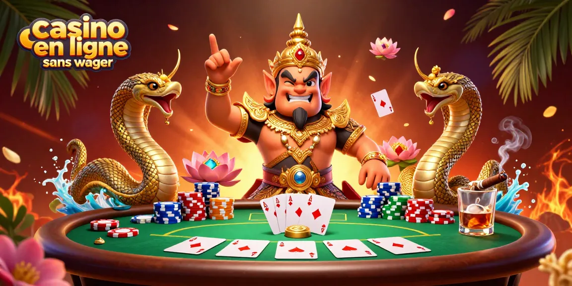 Vivez l'expérience du casino en ligne sans wager avec des cartes de poker et des croupiers hauts en couleur.